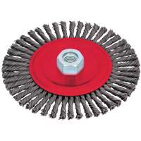 Brosse &agrave; cordon de soudure pour meuleuse angulaire, Dia. 6", Fils 0,02", Arbre 5/8"-11, Acier Ottawa Fastener Supply