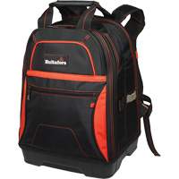 Molded Base Bottom Tool Backpack, Black/Red, Ballistic/Polyester Ottawa Fastener Supply