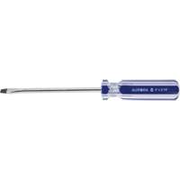 Blue Transparent Striped Slotted Screwdriver, 3/16" Tip, Round, Plastic Handle Ottawa Fastener Supply