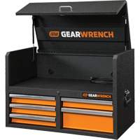 GSX Series Tool Chest, 36" W, 5 Drawers, Black/Orange Ottawa Fastener Supply
