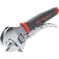 Locking Adjustable Dual Material Wrench, 10" L, 2-18/25" Max Width, Chrome/Polished Ottawa Fastener Supply