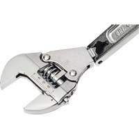 Adjustable Ratcheting Flex Wrench, 8" L, 2-27/50" Max Width, Chrome/Polished Ottawa Fastener Supply