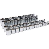 Master SAE Socket Set in Foam Storage Tray, 60 Pcs, 1/2" Drive Size, Deep Ottawa Fastener Supply