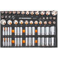 Master SAE Socket Set in Foam Storage Tray, 60 Pcs, 1/2" Drive Size, Deep Ottawa Fastener Supply