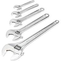 Chrome Wrench Set, Adjustable, 5 Pieces, Imperial and Metric Ottawa Fastener Supply