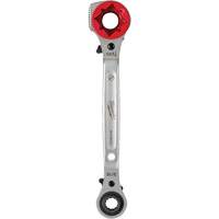 Lineman's 5-in-1 Ratcheting Wrench with Milled Strike Face, 3/4"/1"/1-1/8" Drive, Ergonomic Handle Ottawa Fastener Supply