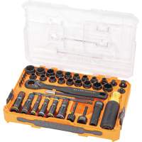 KNECT Complete Impact Pass Through & Flip Socket Set, 39 Pcs, Impact Ottawa Fastener Supply