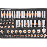 MEGAMOD Metric Mechanics Tool Set in Modular Foam Trays with Rolling Cabinet, 358 Pieces Ottawa Fastener Supply