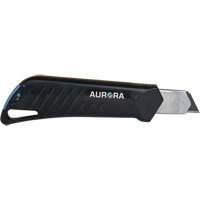 Couteau professionnel de 18 mm avec verrouillage &agrave; cliquet, Acier inoxydable, Robuste, Prise en Plastique Ottawa Fastener Supply