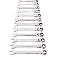 90-Tooth 12 Point Wrench Set, Flex Head/Ratcheting Combination, 12 Pieces, Metric Ottawa Fastener Supply