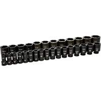 6 Point SAE Socket Set, 29 Pcs, Impact, 3/4" Drive Size, Deep Ottawa Fastener Supply