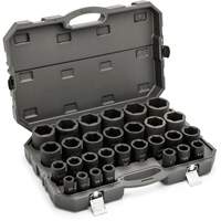 6 Point SAE Socket Set, 29 Pcs, Impact, 3/4" Drive Size, Deep Ottawa Fastener Supply