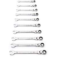 90-Tooth 12 Point SAE Wrench Set, Flex Head/Ratcheting Combination, 10 Pieces, Imperial Ottawa Fastener Supply