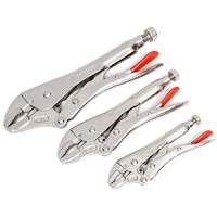 Curved Jaw Locking Pliers with Wire Cutter Set, 3 Pieces Ottawa Fastener Supply