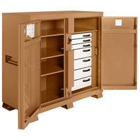 Model 112 Jobsite Cabinet with Padlock, Steel, 54.9 Cubic Feet, Tan Ottawa Fastener Supply