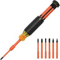 6-in-1 Insulated Auto-Lock Screwdriver, 9-1/2" L, Cushion Grip Handle Ottawa Fastener Supply