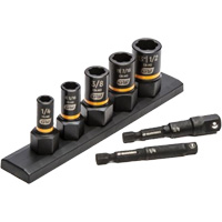 SAE Bolt Biter Extraction Socket Set, 7 Pcs, Impact, 1/4"/3/8" Drive Size Ottawa Fastener Supply