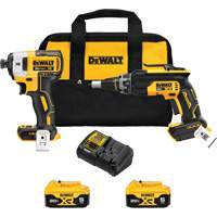 MAX Brushless Cordless Drywall Screw Gun & Impact Driver Kit, 20 V Ottawa Fastener Supply