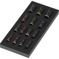 Insert en mousse pour jeu de douilles profondes Impaktor 1 Zyklop B, 15 Mcx, Chocs, Prise de 3/8", Profond Ottawa Fastener Supply