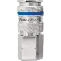 QUIKSILVER Industrial Quick Coupler, Nickel Plated Brass, 1/4", Female NPT, 435 PSI Ottawa Fastener Supply