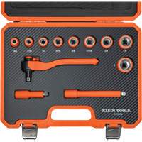 Insulated Ratchet & Socket Set with Case, 1000 V, 12 Pcs Ottawa Fastener Supply