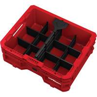 Bac &agrave; profil bas PACKOUT, 15" x 18-5/8" x 6-5/8", Noir/Rouge Ottawa Fastener Supply