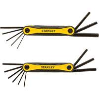 2-Piece Durable Folding Hex Keys, 8 Pcs., Metric & Imperial Ottawa Fastener Supply