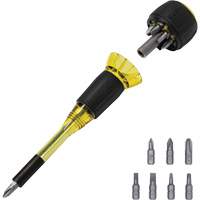 8-in-1 Tru-Grip Screwdriver with Stubby, 6-57/100" L, Plastic Handle Ottawa Fastener Supply