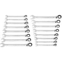 Jeu de cl&eacute;s r&eacute;versibles &agrave; 12 pans et 90 dents, Cl&eacute; polygonale, 16 morceaux, M&eacute;trique Ottawa Fastener Supply