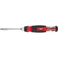 14-in-1 Ratcheting 1/4" Drive Multi-Bit Screwdriver, 10-11/100" L, Cushion Grip Handle Ottawa Fastener Supply
