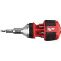 8-in-1 Compact Ratcheting 1/4" Drive Multi-Bit Driver, Cushion Grip Handle Ottawa Fastener Supply