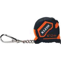 Keychain Tape Measure, 1/2" x 6'/2 m, 1/32''/0.79 mm Graduations Ottawa Fastener Supply