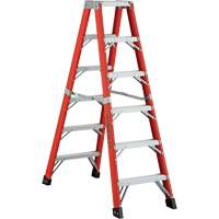 6600 AA Series Industrial Extra Heavy-Duty 2-Way Stepladders, Fibreglass, 375 lbs. Capacity, 4' Ottawa Fastener Supply