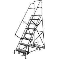 All Directional Rolling Ladder, 8 Steps, 24" Step Width, 80" Platform Height, Steel VC541 | Ottawa Fastener Supply