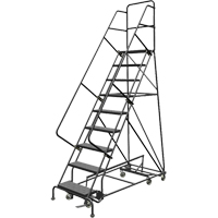 All Directional Rolling Ladder, 9 Steps, 24" Step Width, 90" Platform Height, Steel VC542 | Ottawa Fastener Supply