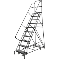All Directional Rolling Ladder, 10 Steps, 24" Step Width, 100" Platform Height, Steel VC543 | Ottawa Fastener Supply