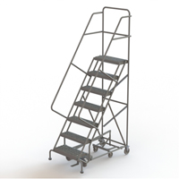 All Directional Rolling Ladder, 7 Steps, 24" Step Width, 70" Platform Height, Steel VC550 | Ottawa Fastener Supply