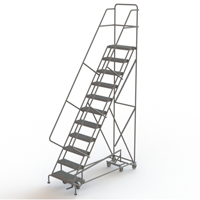 All Directional Rolling Ladder, 11 Steps, 24" Step Width, 110" Platform Height, Steel VC554 | Ottawa Fastener Supply