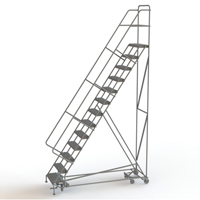 All Directional Rolling Ladder, 13 Steps, 24" Step Width, 130" Platform Height, Steel VC556 | Ottawa Fastener Supply