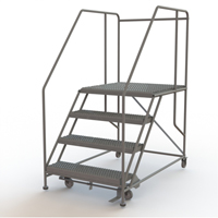 Mobile Work Platform, Steel, 4 Steps, 40" H, 36" D, 36" Step, Serrated Ottawa Fastener Supply