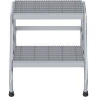 Aluminum Step Stand, 2 Step(s), 22-13/16" W x 24-9/16" L x 20" H, 500 lbs. Capacity Ottawa Fastener Supply