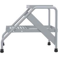 Aluminum Step Stand, 2 Step(s), 22-13/16" W x 24-9/16" L x 20" H, 500 lbs. Capacity Ottawa Fastener Supply