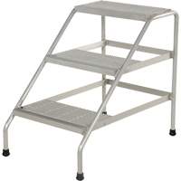 Aluminum Step Stand, 3 Step(s), 22-13/16" W x 34-9/16" L x 30" H, 500 lbs. Capacity Ottawa Fastener Supply