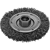 Disque m&eacute;tallique &agrave; fils torsad&eacute;s, Dia. 4", Fils 0,02", Arbre 5/8"-11, Acier inoxydable Ottawa Fastener Supply