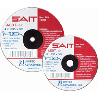 Cut-Off Wheel, 4" x 0.045", 5/8" Arbor, Type 27, Aluminum Oxide, 13500 RPM Ottawa Fastener Supply