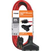 Vinyl Extension Cord, Outdoor, SJTW, 14/3 AWG, 15 A, 3 Outlet(s), 25' Ottawa Fastener Supply
