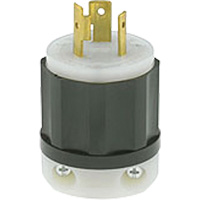2-Pole 3-Wire Grounding Locking Plug, Nylon, 20 Amps, 250 V, L6-20P Ottawa Fastener Supply