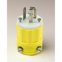 2-Pole 3-Wire Grounding Locking Plug, Nylon, 15 Amps, 250 V, L6-15P Ottawa Fastener Supply