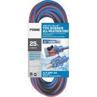 Arctic Blue Extension Cord, All-Weather, SJEOW, 14/3 AWG, 15 A, 25' Ottawa Fastener Supply