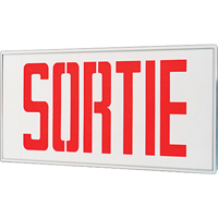 Stella Exit Signs - Sortie, LED, Hardwired, 17-1/2" L x 18-1/2" W, French Ottawa Fastener Supply
